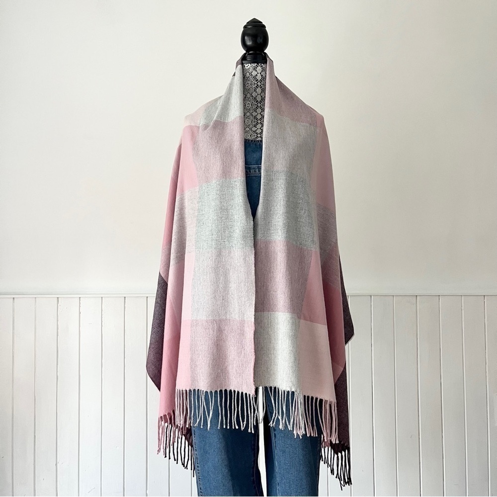 Love & Lore Soft Plaid Fringed Scarf - Picture 3 of 10